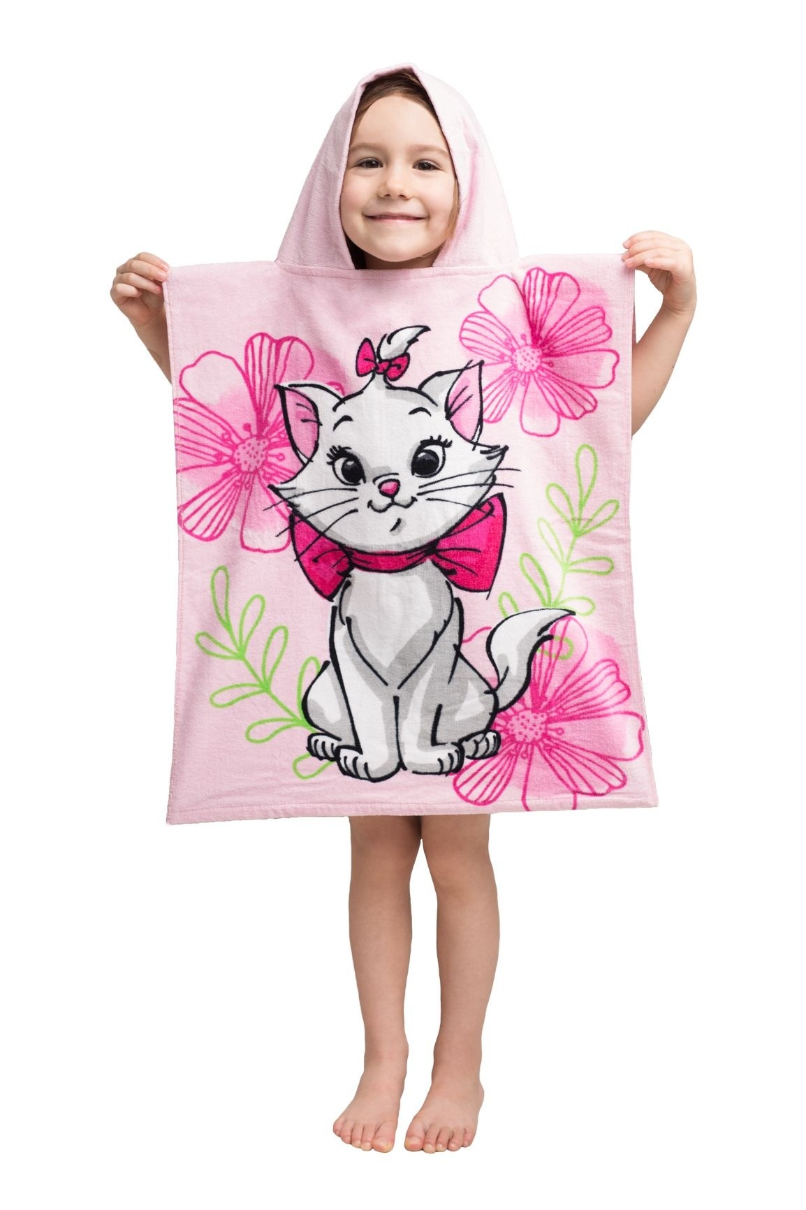 Disney Marie Cat Poncho / Bathcape Flower - 50 x 115 cm - Cotton