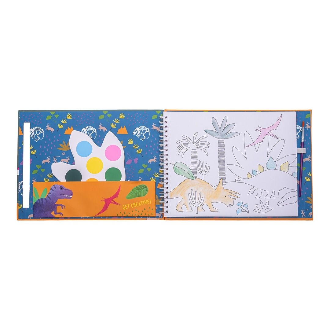 Floss & Rock Schilders blok, Dino - 27 x 20 x 1 cm - Multi