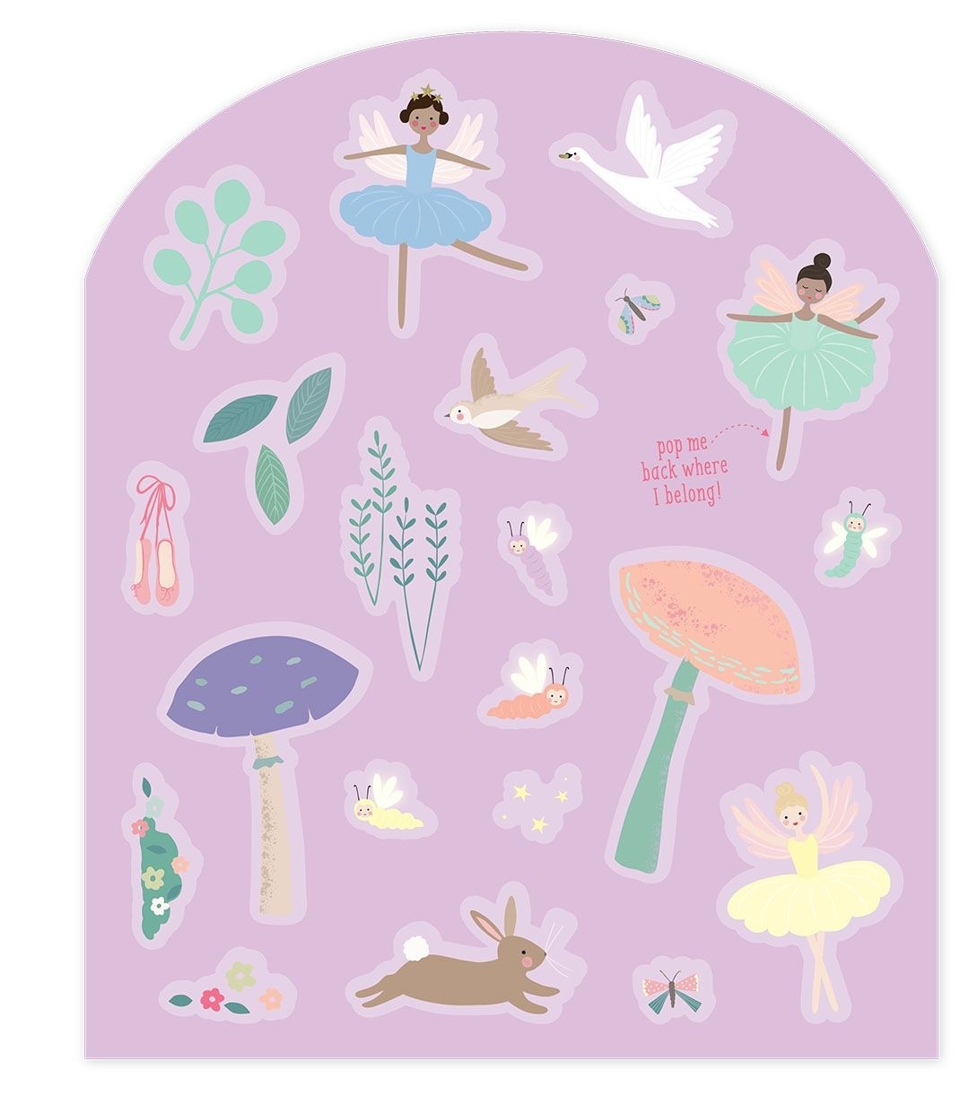 Floss & Rock Sticker book with reusable stickers, Swan Lake - 27.5 x 21.5 x 1 cm - Multi
