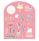 Floss & Rock Stickerboek met herbruikbare stickers, Zwanenmeer - 27,5 x 21,5 x 1 cm - Multi