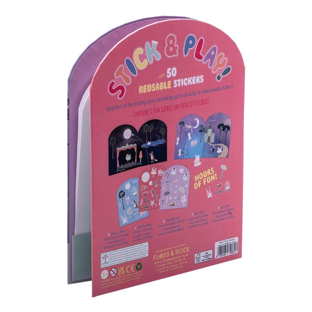 Floss & Rock Sticker book with reusable stickers, Swan Lake - 27.5 x 21.5 x 1 cm - Multi