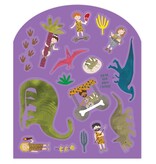 Floss & Rock Stickerboek met herbruikbare stickers, Dino - 27,5 x 21,5 x 1 cm - Multi