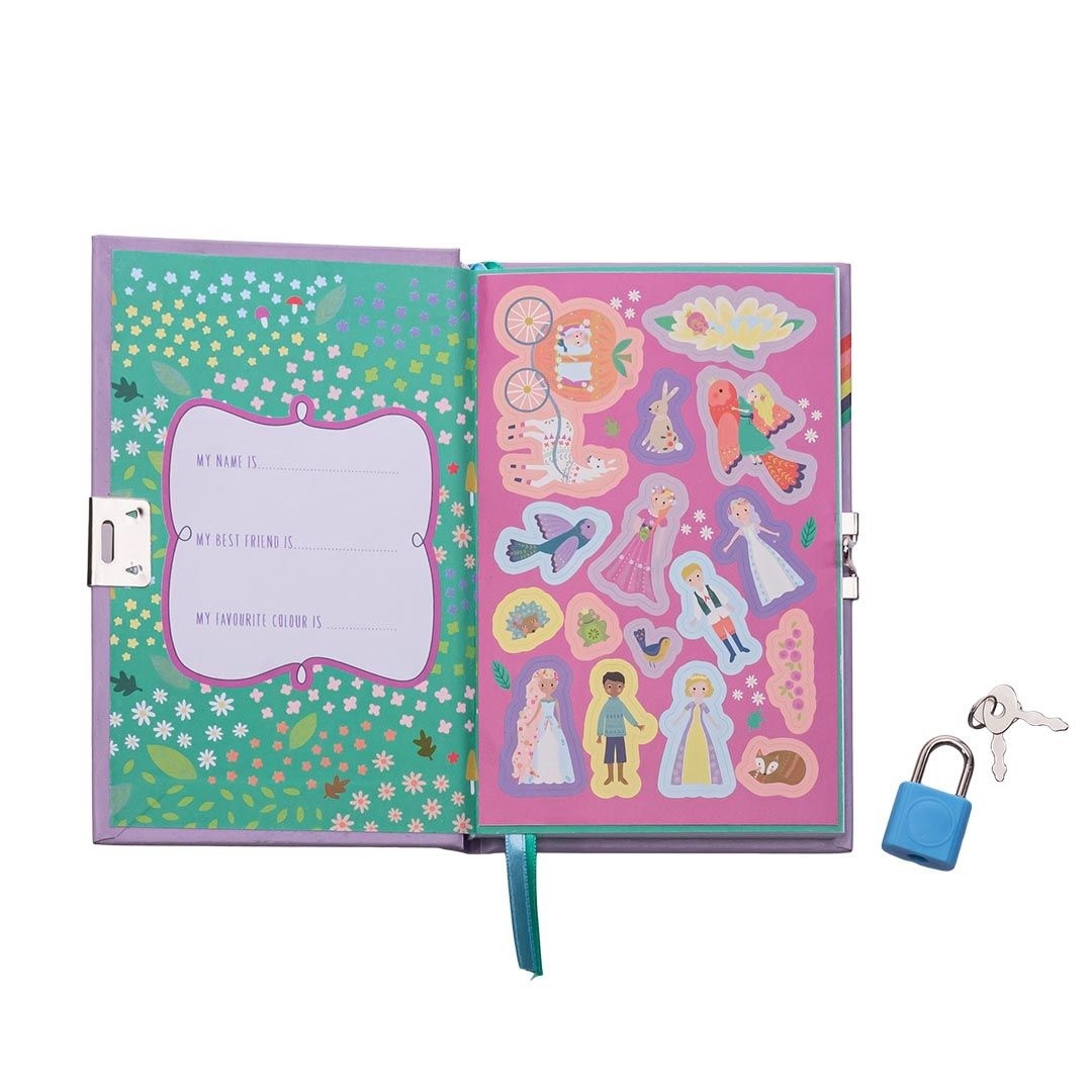 Floss & Rock Diary Fairytale - 15 x 10 x 1.5 cm - with scent, stickers & lock