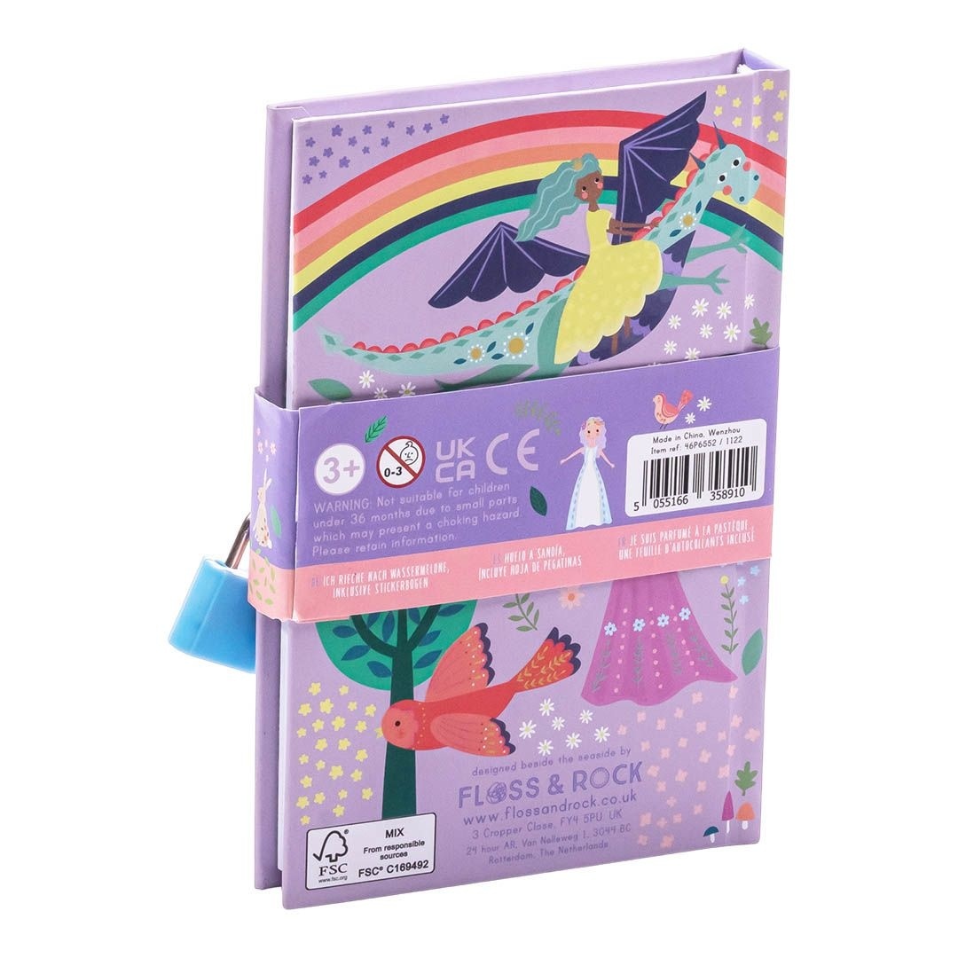 Floss & Rock Diary Fairytale - 15 x 10 x 1.5 cm - with scent, stickers & lock