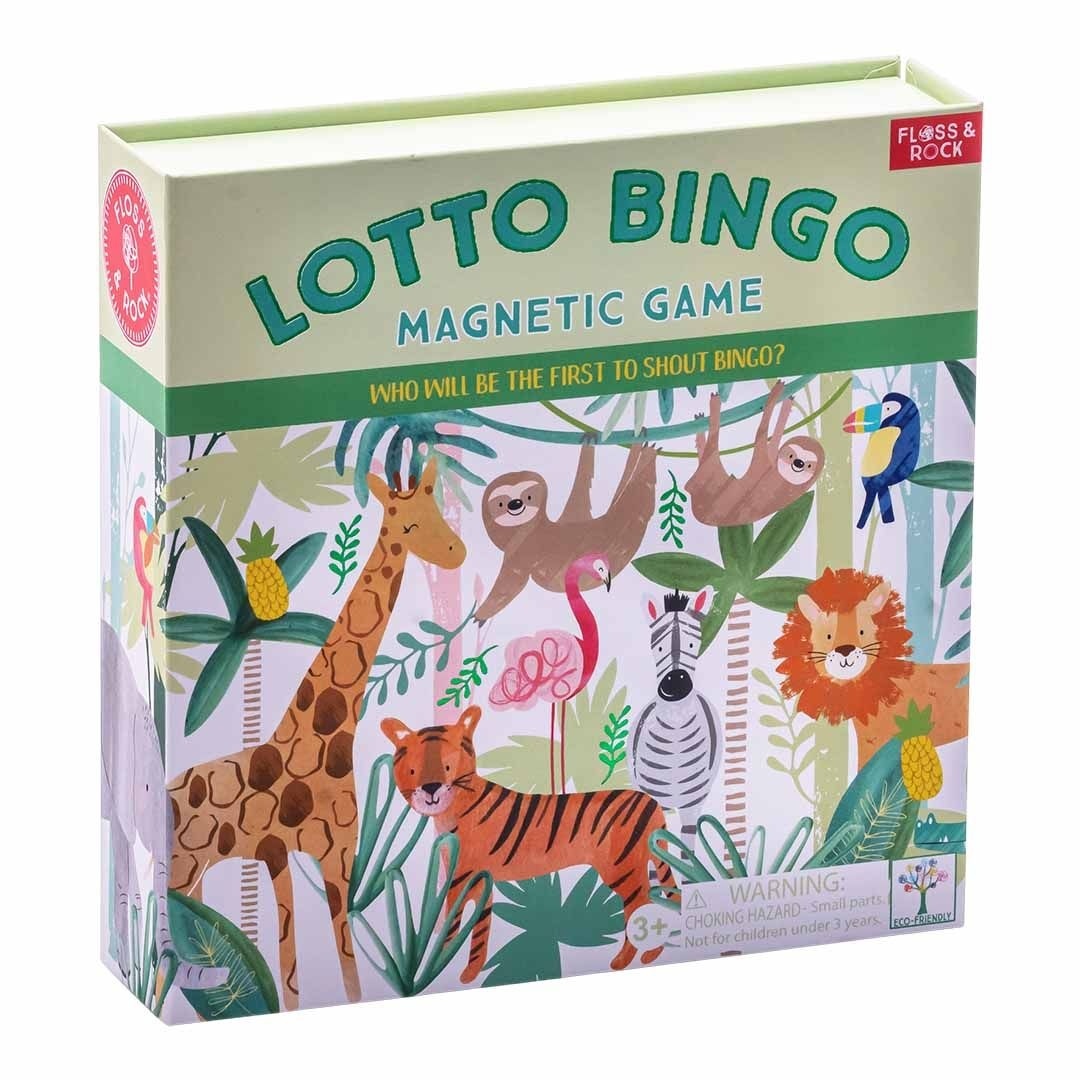 Floss & Rock Lotto / Bingo game, Jungle - 17 x 17 x 4 cm - Multi