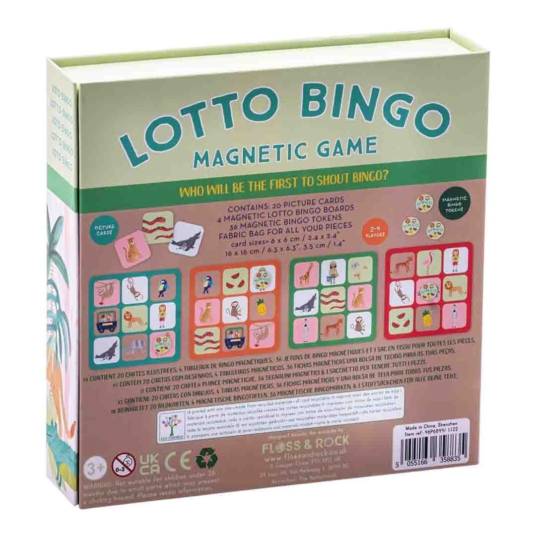 Floss & Rock Lotto / Bingo spel, Jungle - 17 x 17 x 4 cm - Multi
