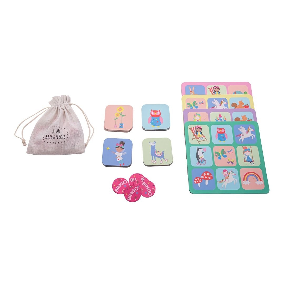 Floss & Rock Lotto / Bingo spel, Regenboog Elfje - 17 x 17 x 4 cm - Multi