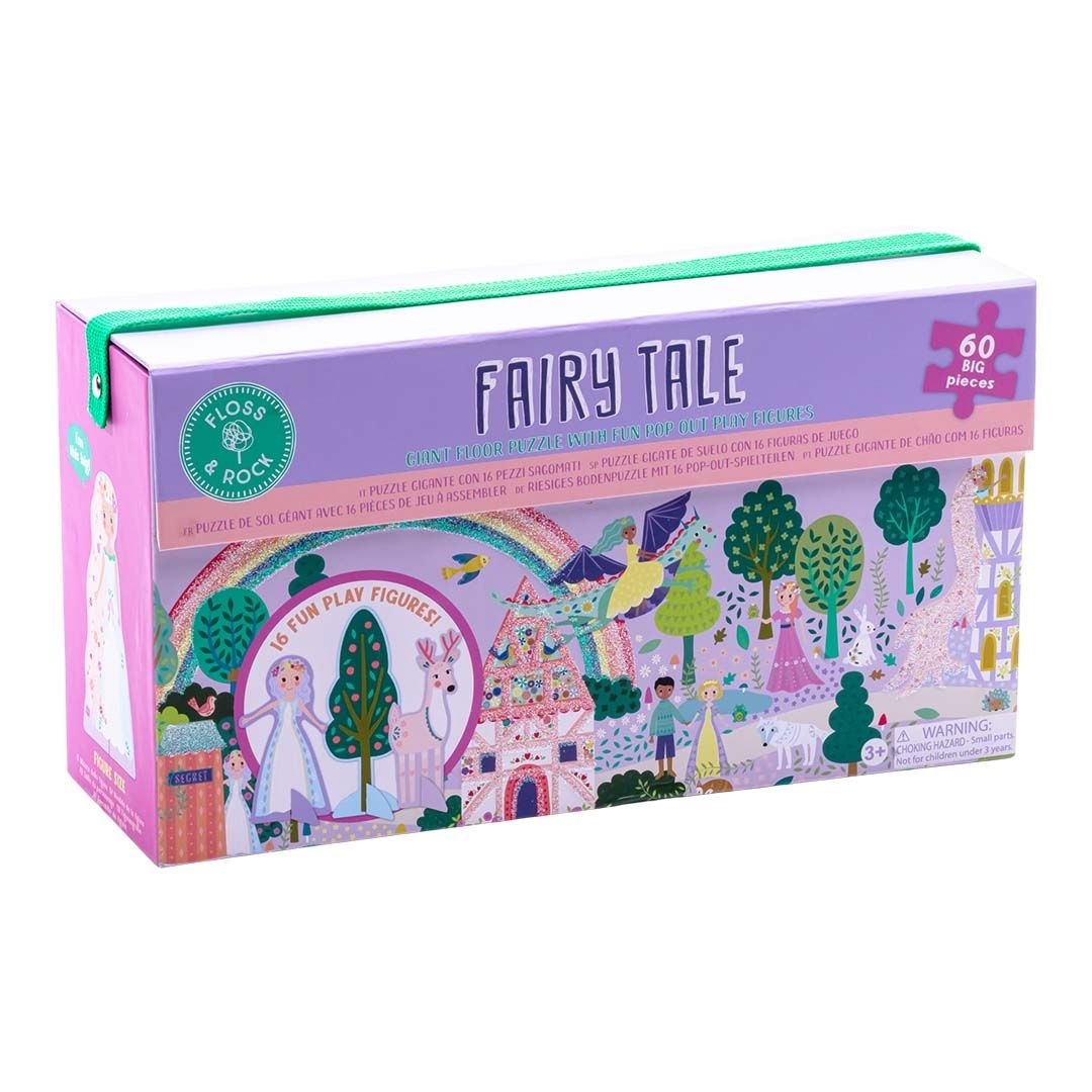 Floss & Rock Floor puzzle, Fairytales - 60 pieces - 132 x 32 cm - with pop-out figures