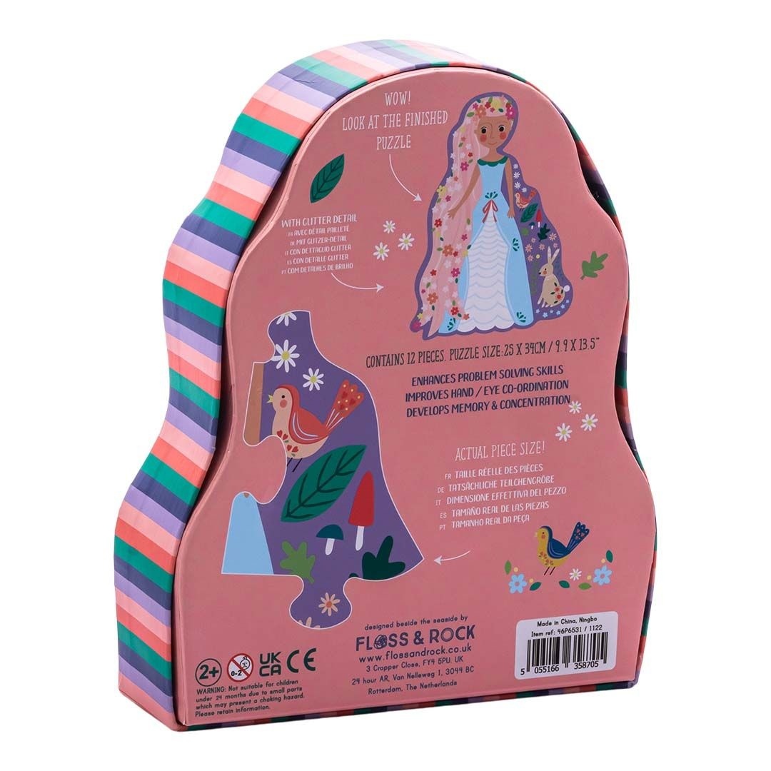 Floss & Rock Puzzle, Princess - 12 pieces - approx. 25 x 34 cm