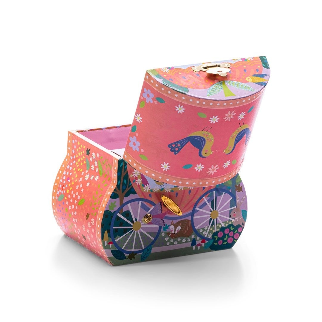 Floss & Rock Music / Jewelery box, Fairytale carriage - 13 x 13 x 8.5 cm - Multi