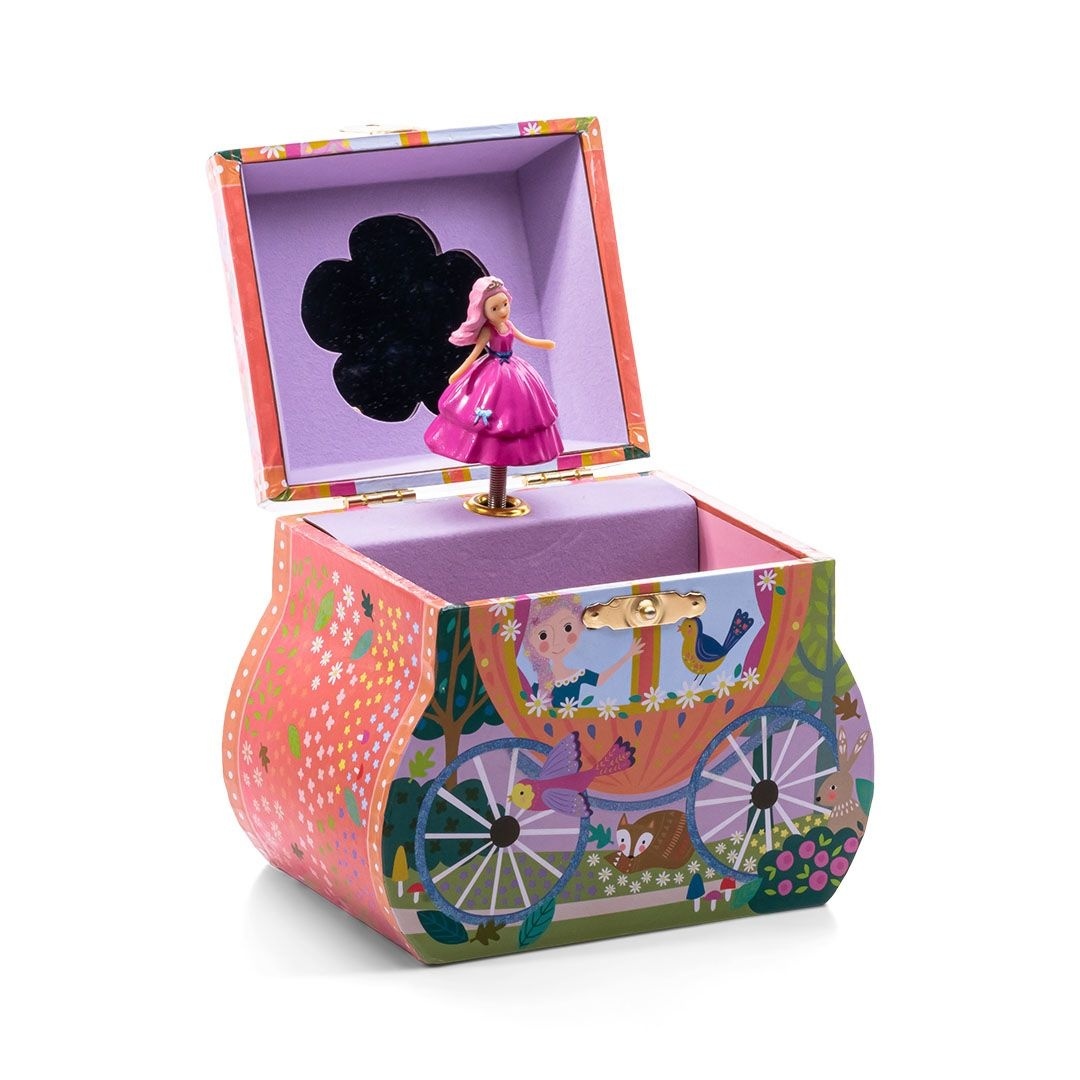 Floss & Rock Music / Jewelery box, Fairytale carriage - 13 x 13 x 8.5 cm - Multi