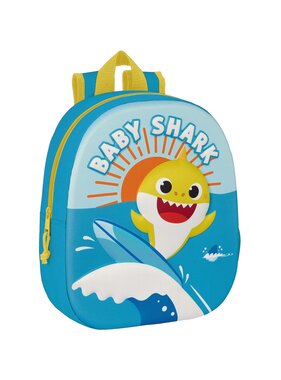 Baby Shark Backpack 3D Surf 33 x 27 cm Polyester