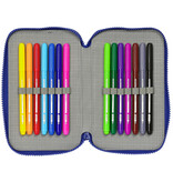 Sonic Gevuld etui, Bleu - 28 stuks - 19,5 x 12,5 x 4  cm - Polyester