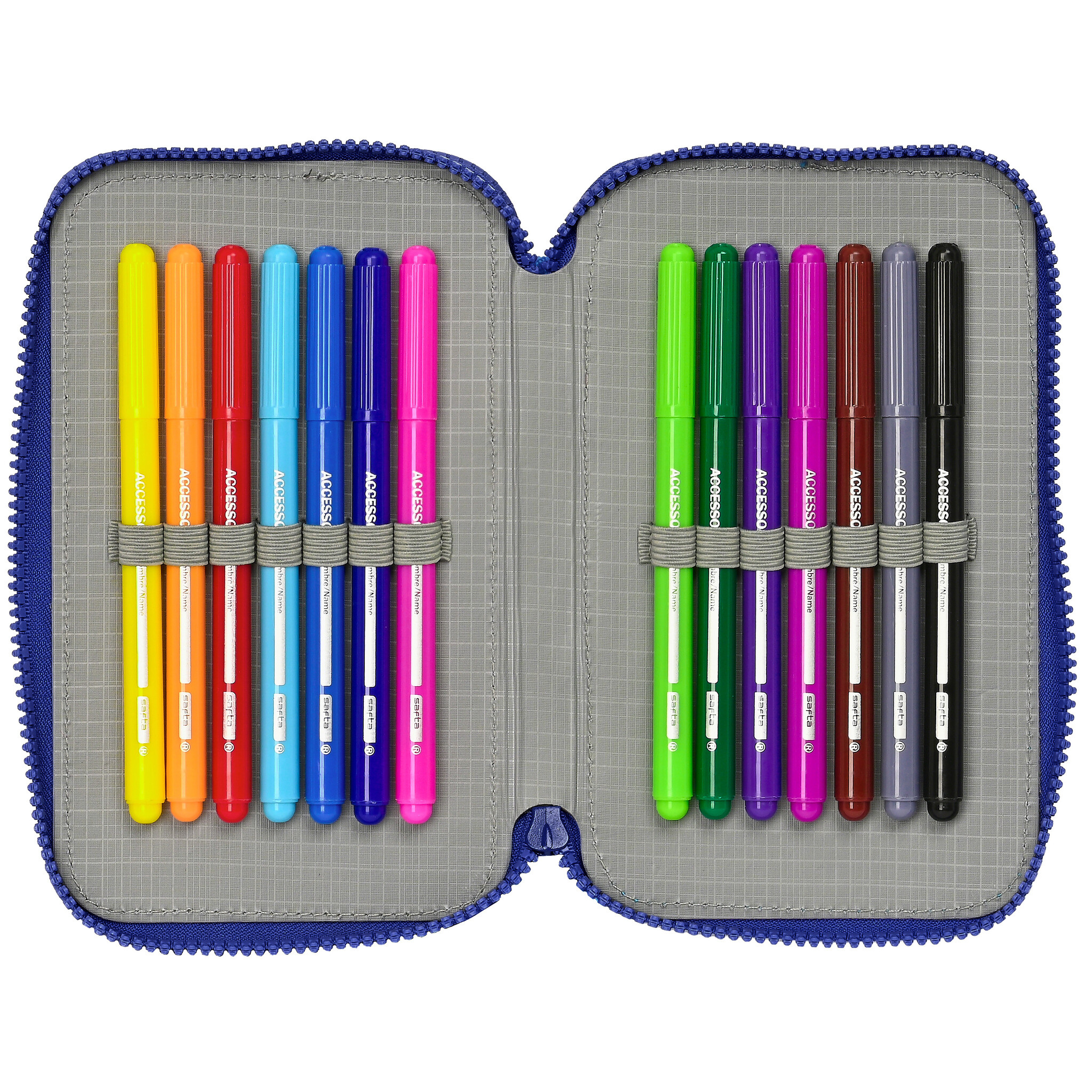 Sonic Filled case, Bleu - 28 pieces - 19.5 x 12.5 x 4 cm - Polyester