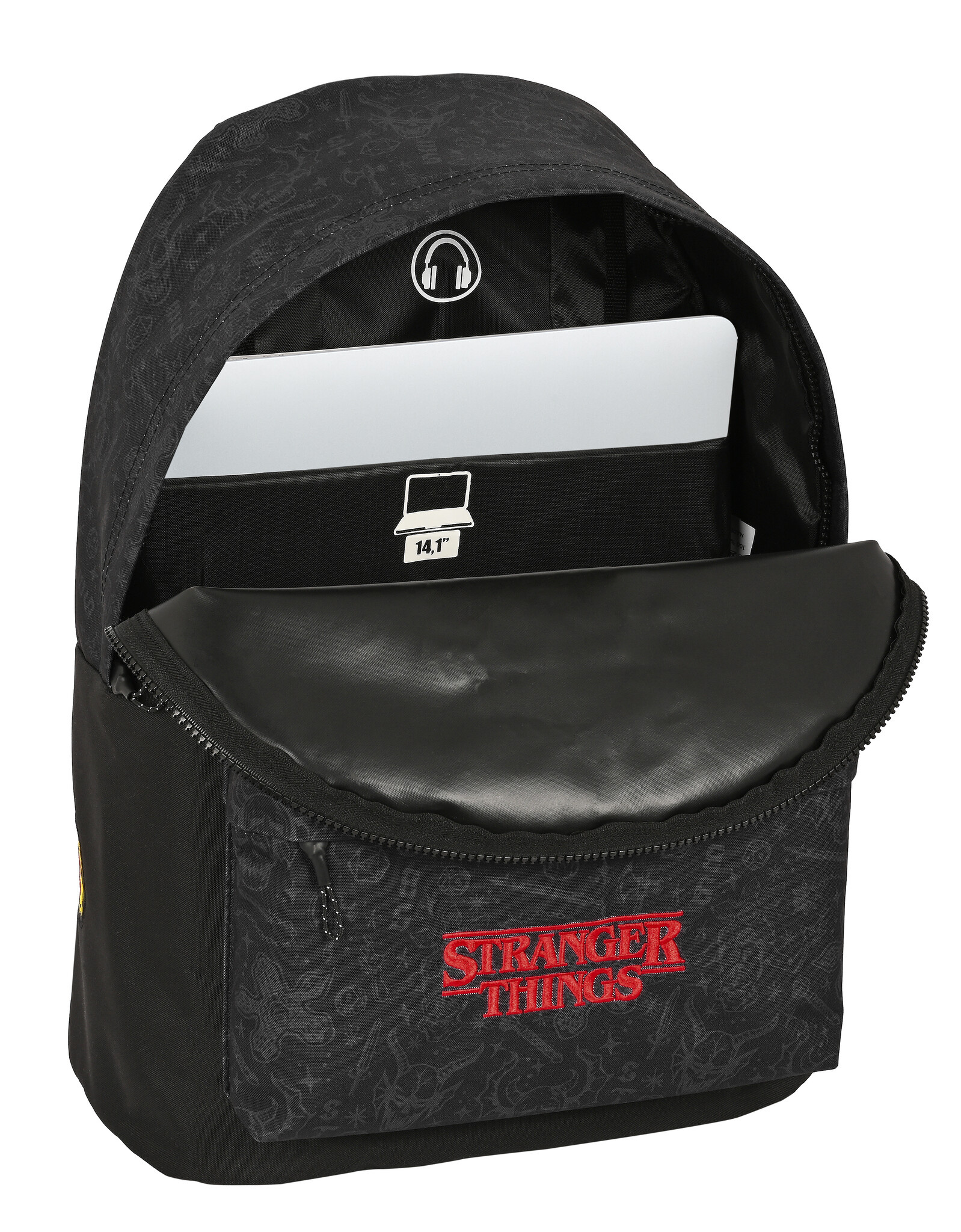 Stranger Things Laptop Backpack Hellfire Club - 14.1" - 41 x 31 x 16 cm - Polyester