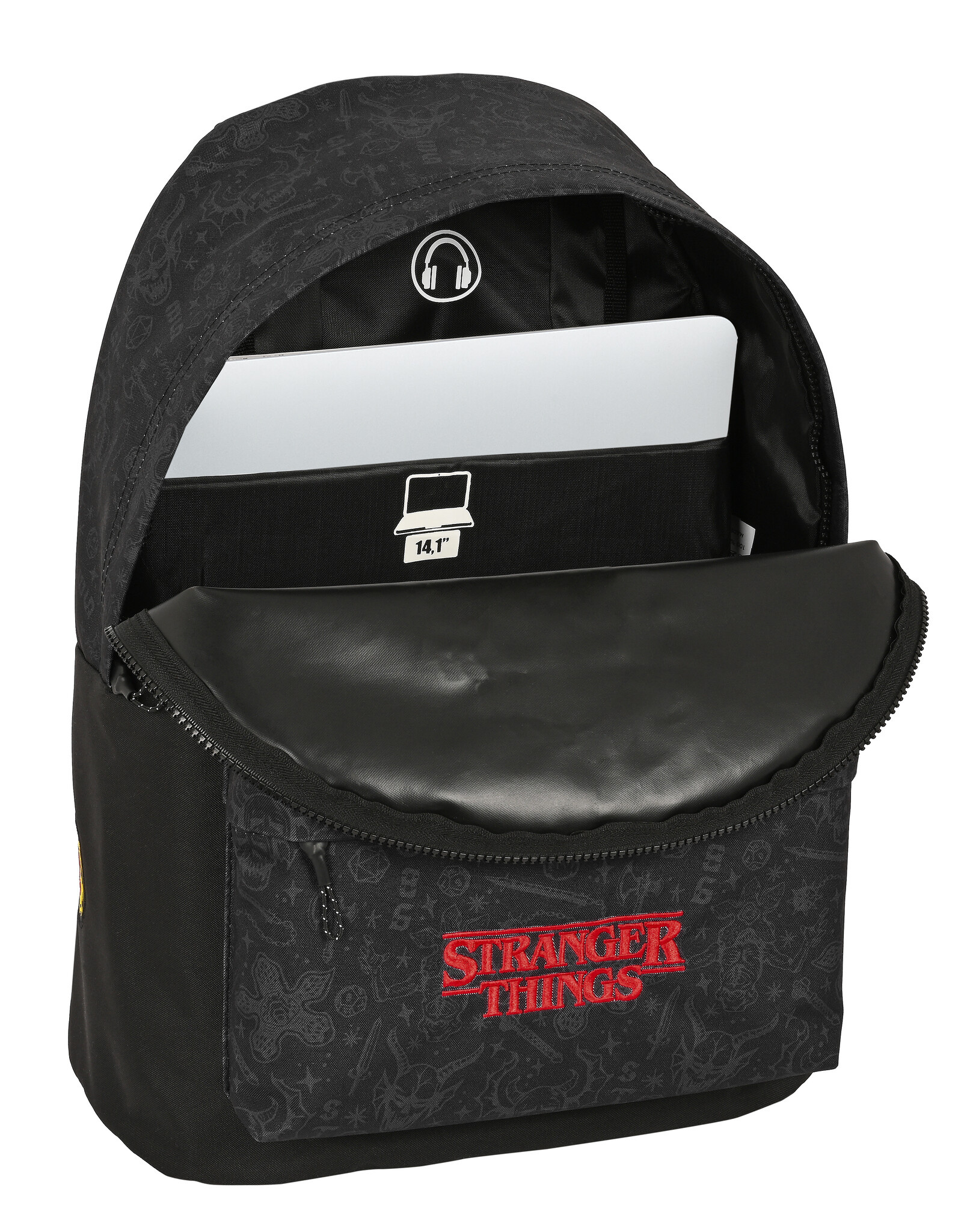 Stranger Things Laptop Rugzak Hellfire Club - 14,1" - 41 x 31 x 16 cm - Polyester