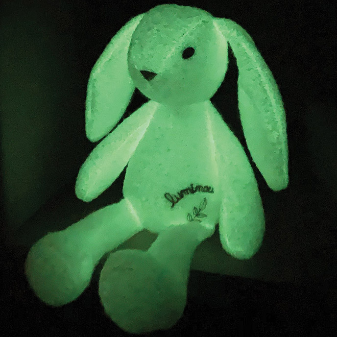 Luminou Knuffel Konijn Glow in the Dark - ± 30 cm - Pluche