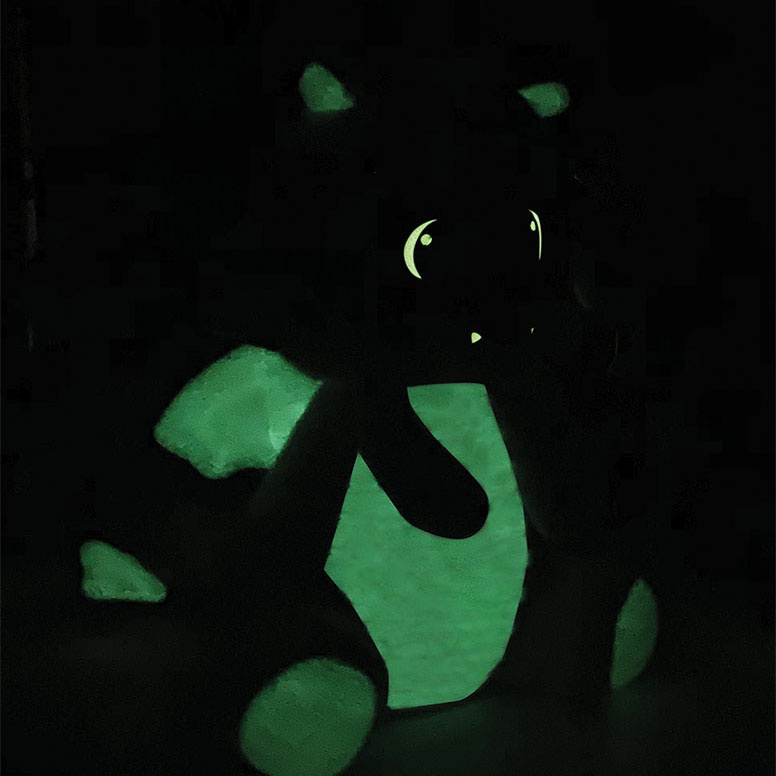 Leon de Draak Knuffel Glow in the Dark - ± 21 cm - Pluche