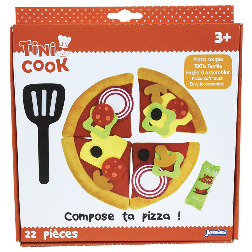 Jemini Tini Cook Pizza - 22 stuks - Pluche