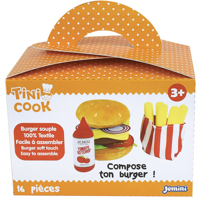 Jemini Tini Cook Burger menu - 16 pieces - Plush