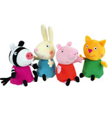 Peppa Pig Knuffels Friends (set van 4) - ± 17 cm - Pluche