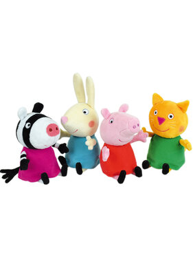 Peppa Pig Knuffels Friends set van 4  ± 17 cm