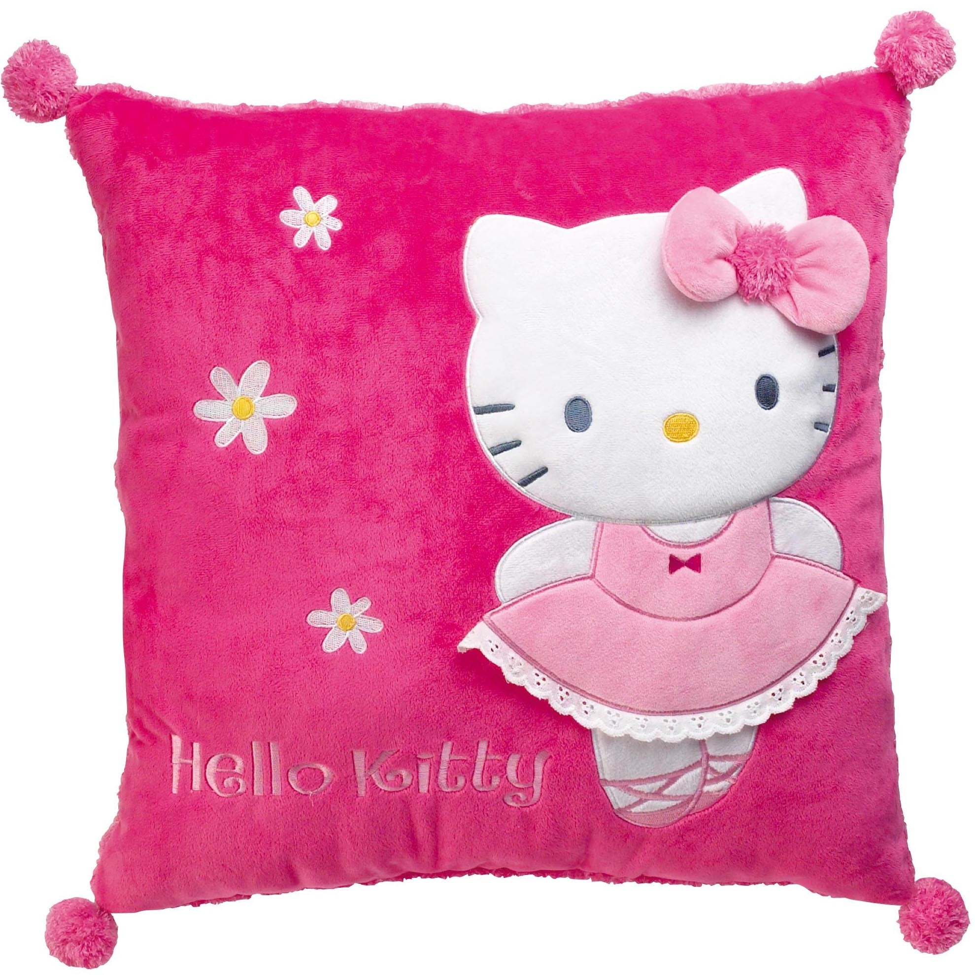 Hello Kitty Throw Pillow, Ballerina - 43 x 43 cm - Plush