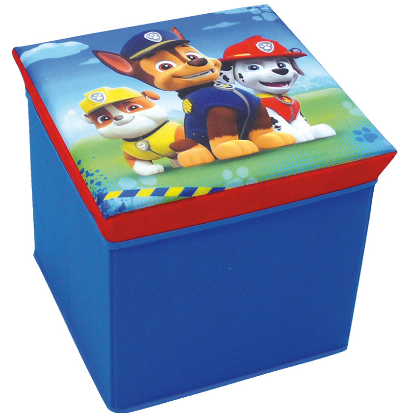 Paw Patrol Toy Box Stool Foldable, Puppy Power - 31 x 31 x 29 cm