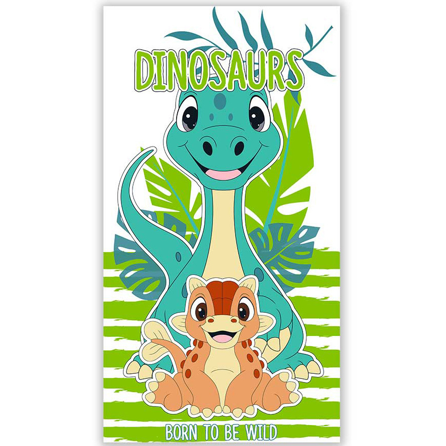 Dinosaurus Beach towel, Born to be Wild - 70 x 140 cm - Polyester