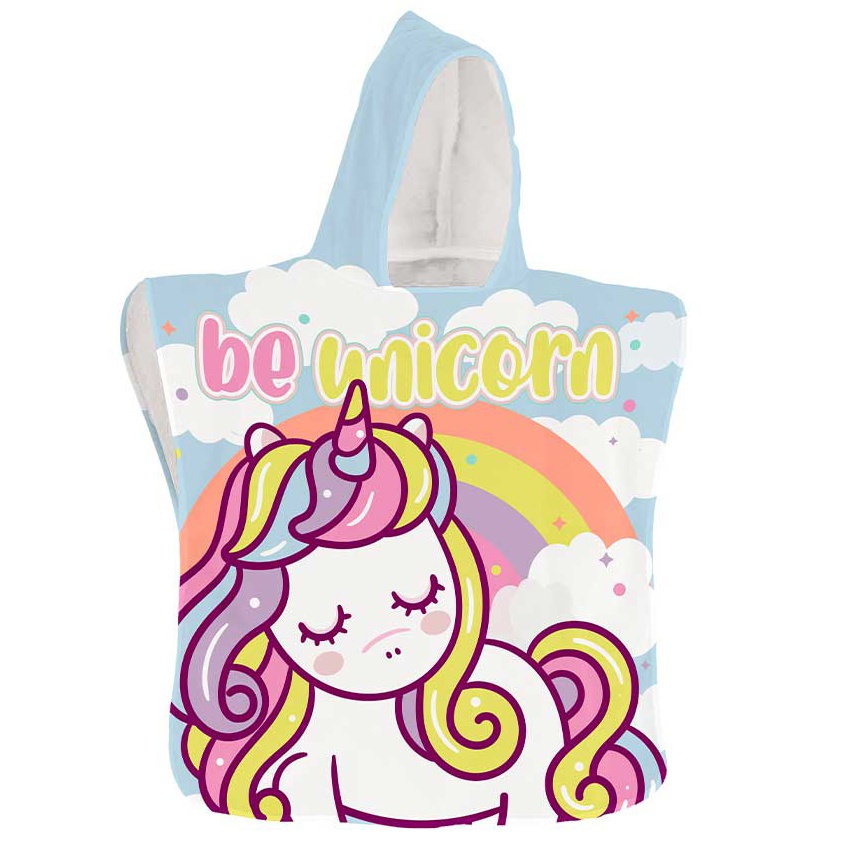 Unicorn Poncho, Rainbow - 50 x 100 cm - Polyester