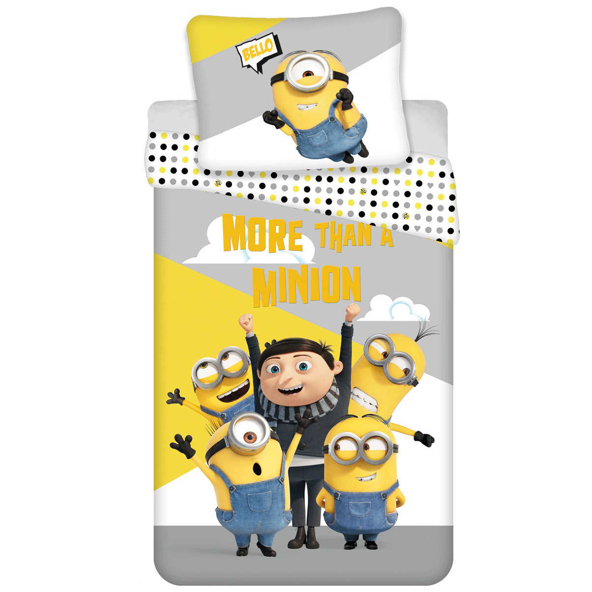 Minions Dekbedovertrek Bello - Eenpersoons - 140 x 200 cm  - Katoen