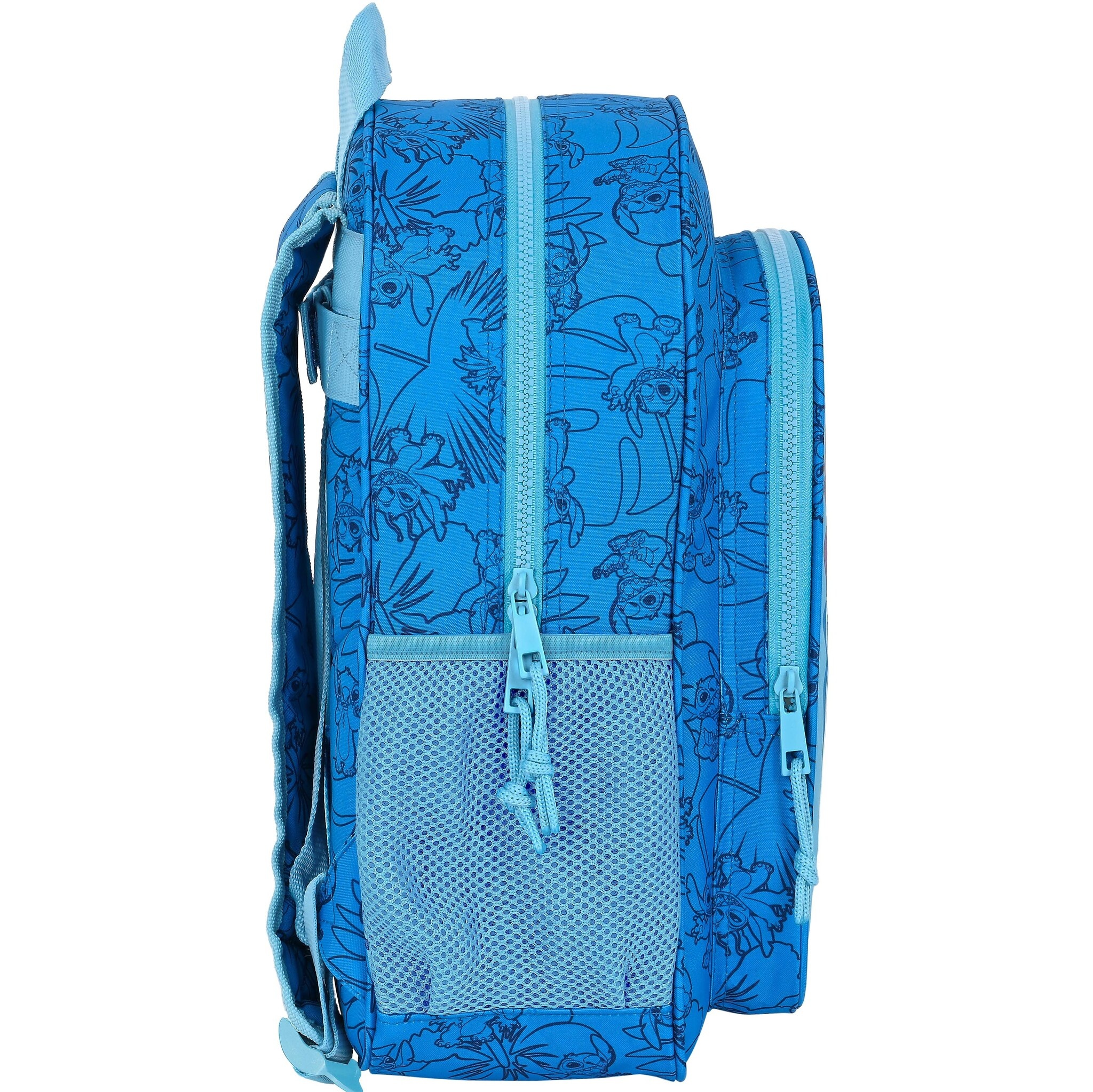 Disney Lilo & Stitch Backpack, True Blue - 38 x 32 x 12 cm - Polyester