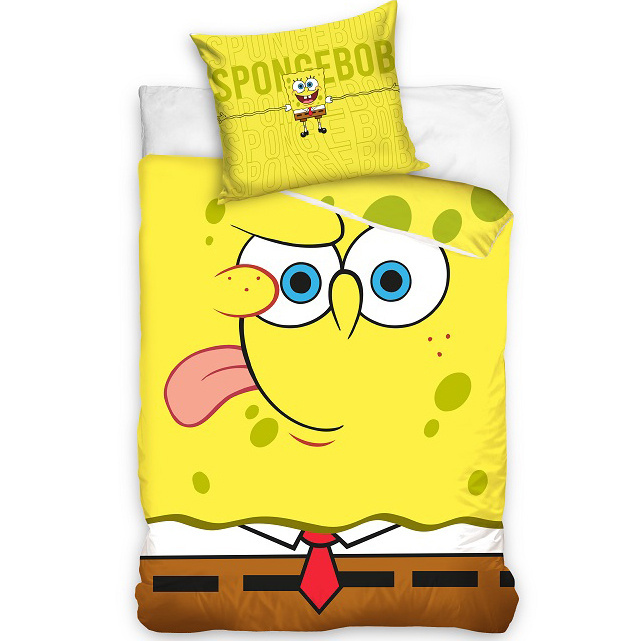 SpongeBob Dekbedovertrek, Squarepants - 140 x 200 cm / 60 x 70 cm - Katoen