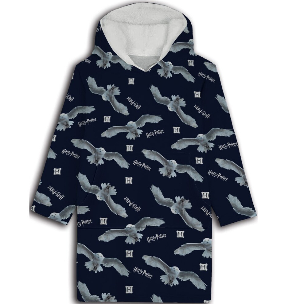 Harry Potter Hoodie Fleece deken, Hedwig - Kind - One Size