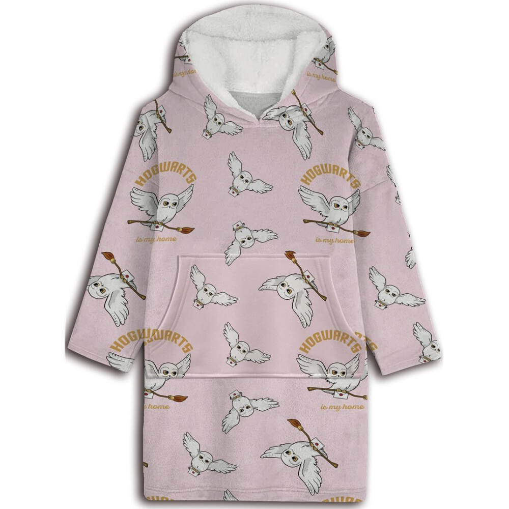 Harry Potter Hoodie Fleece Deken, Hedwig - Volwassen - One Size