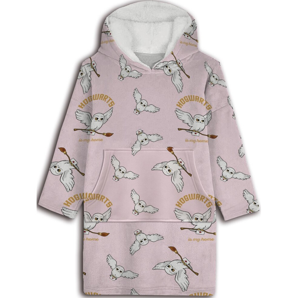 Harry Potter Hoodie Fleece blanket, Hedwig - Child - One Size