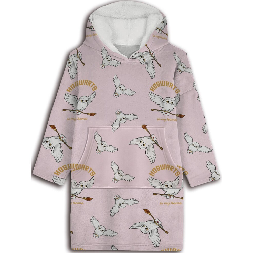 Harry Potter Hoodie Fleece deken, Hedwig - Kind - One Size