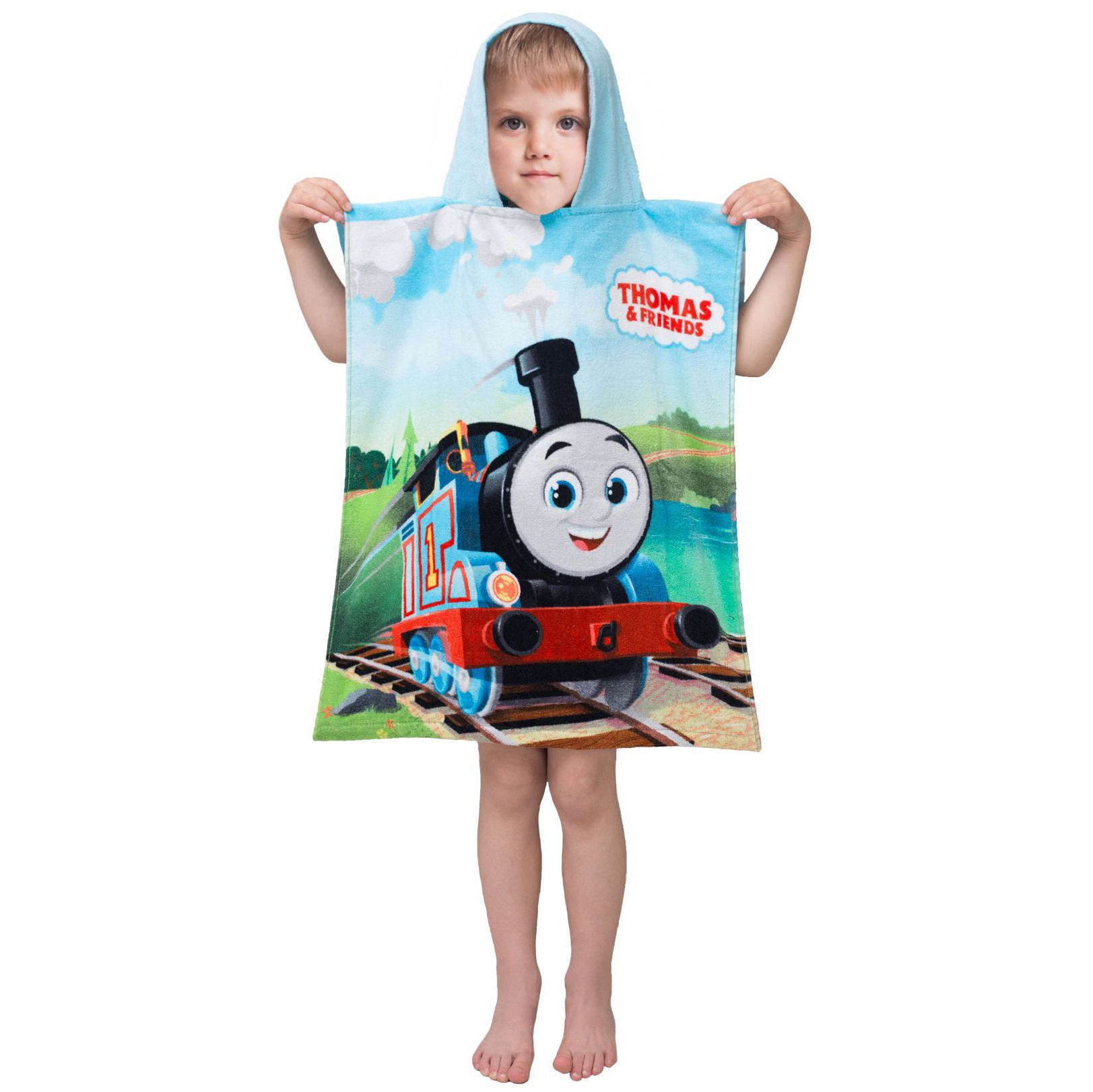 Thomas de Trein Poncho / Bathcape, Tank Engine - 50 x 115 cm - Cotton