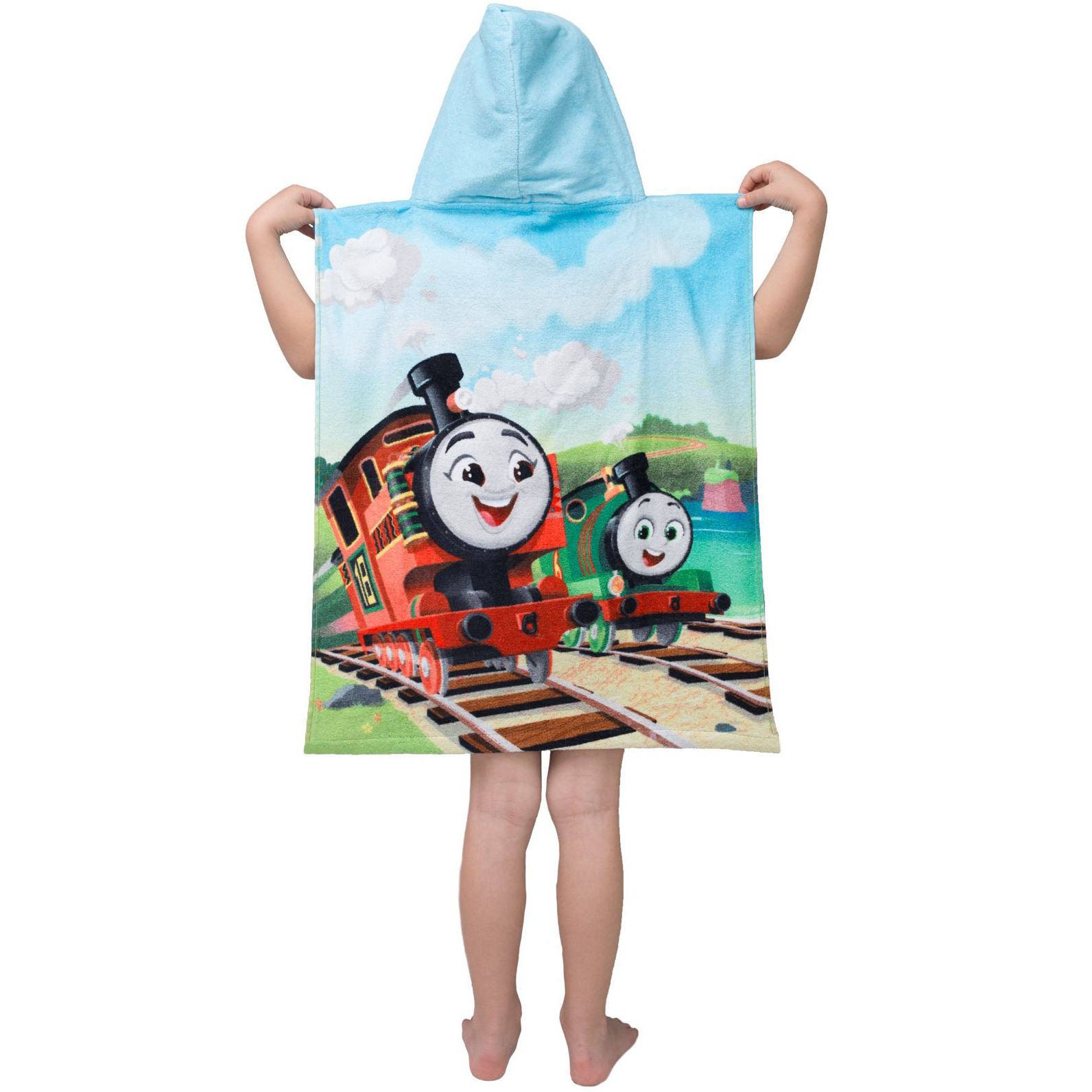 Thomas de Trein Poncho / Badcape, Tank Engine - 50 x 115 cm - Katoen