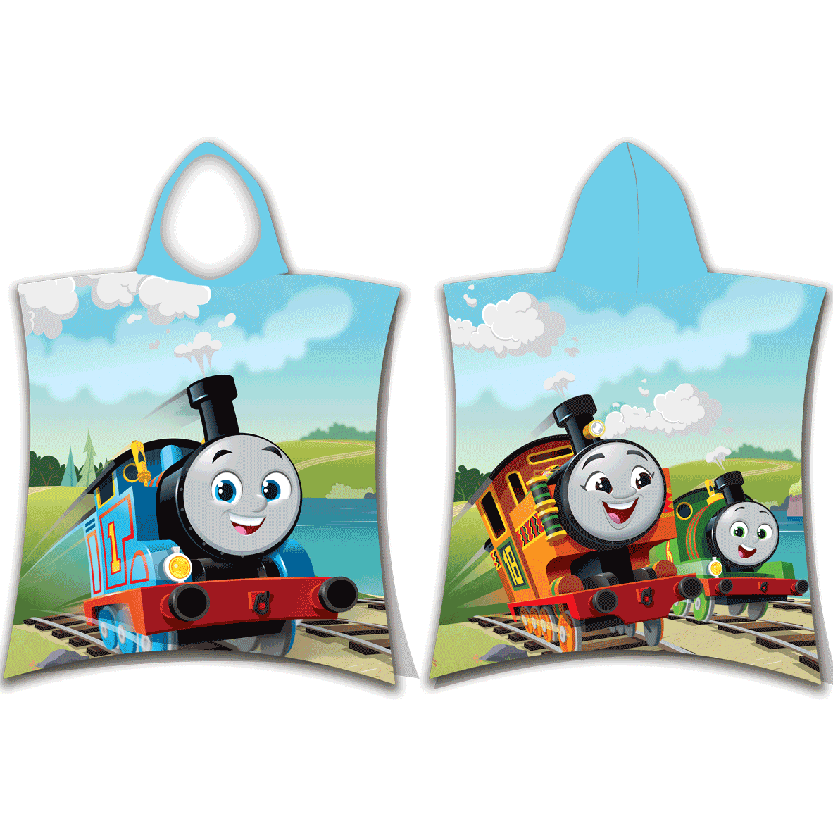 Thomas de Trein Poncho / Bathcape, Tank Engine - 50 x 115 cm - Cotton