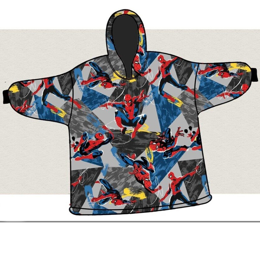 Spiderman Hoodie Fleece Blanket, Jump - Adult - One Size