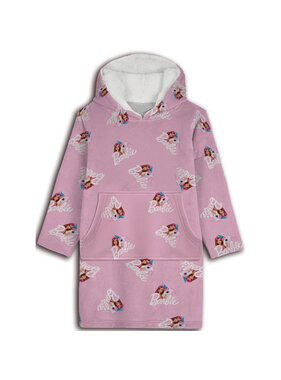 Barbie Hoodie Fleece blanket Pink - Child (One Size)