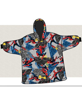 Spiderman Hoodie Fleece blanket Jump - Child (One Size) Polyester