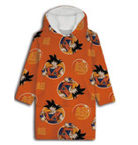 Dragon Ball Z Hoodie Fleece Blanket, Warrior - Adult (One Size) - Polyester