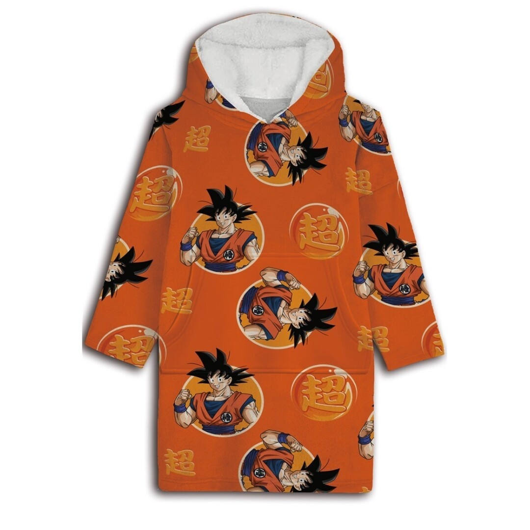 Dragon Ball Z Hoodie Fleece blanket, Warrior - Child (One Size) - Polyester