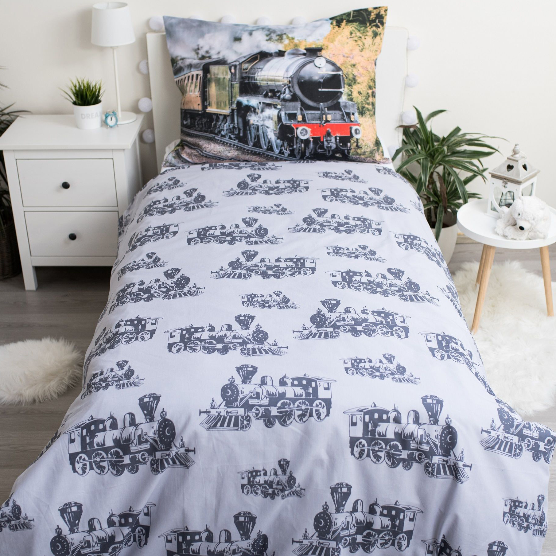 Locomotief Duvet cover Train - Single - 140 x 200 cm - Cotton