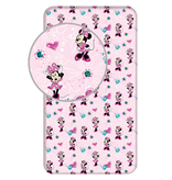 Disney Minnie Mouse Hoeslaken Flowers - Eenpersoons - 90 x 190/200cm - Katoen