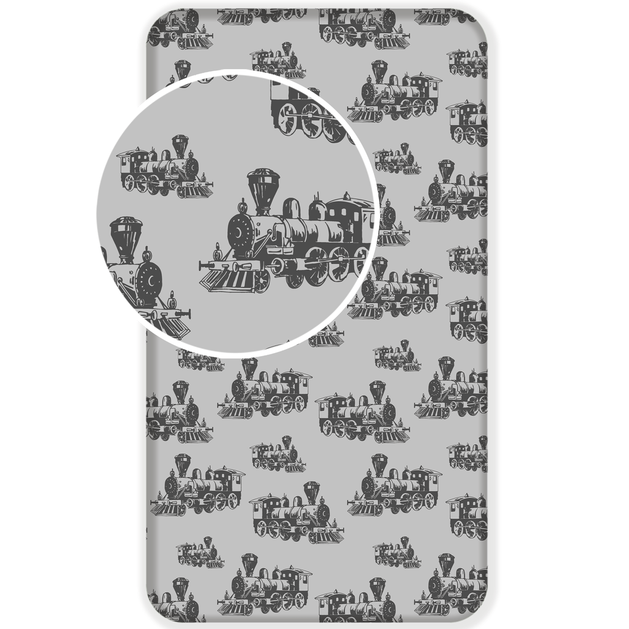 Locomotief Fitted sheet Train - Single - 90 x 190/200cm - Cotton