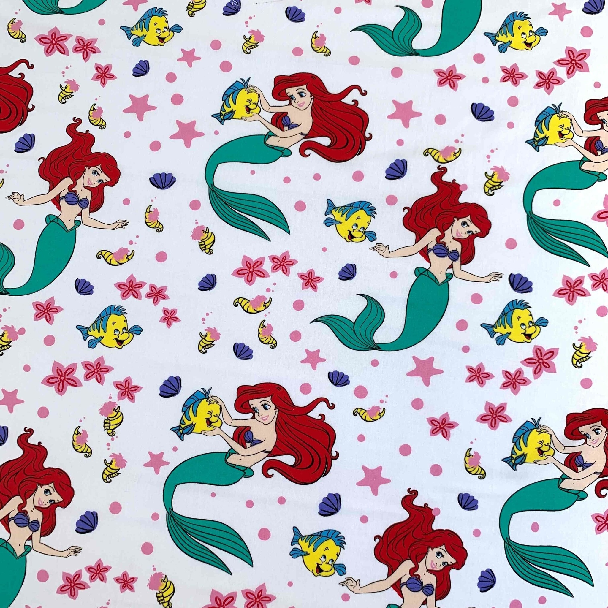 Disney De kleine Zeemeermin Fitted sheet Ocean - Single - 90 x 190/200cm - Cotton