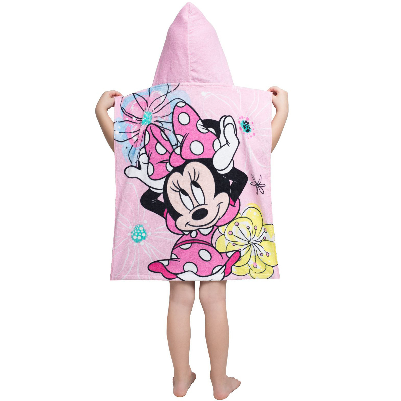 Disney Minnie Mouse Poncho / Badcape Pink Bow - 50 x 115 cm - Katoen